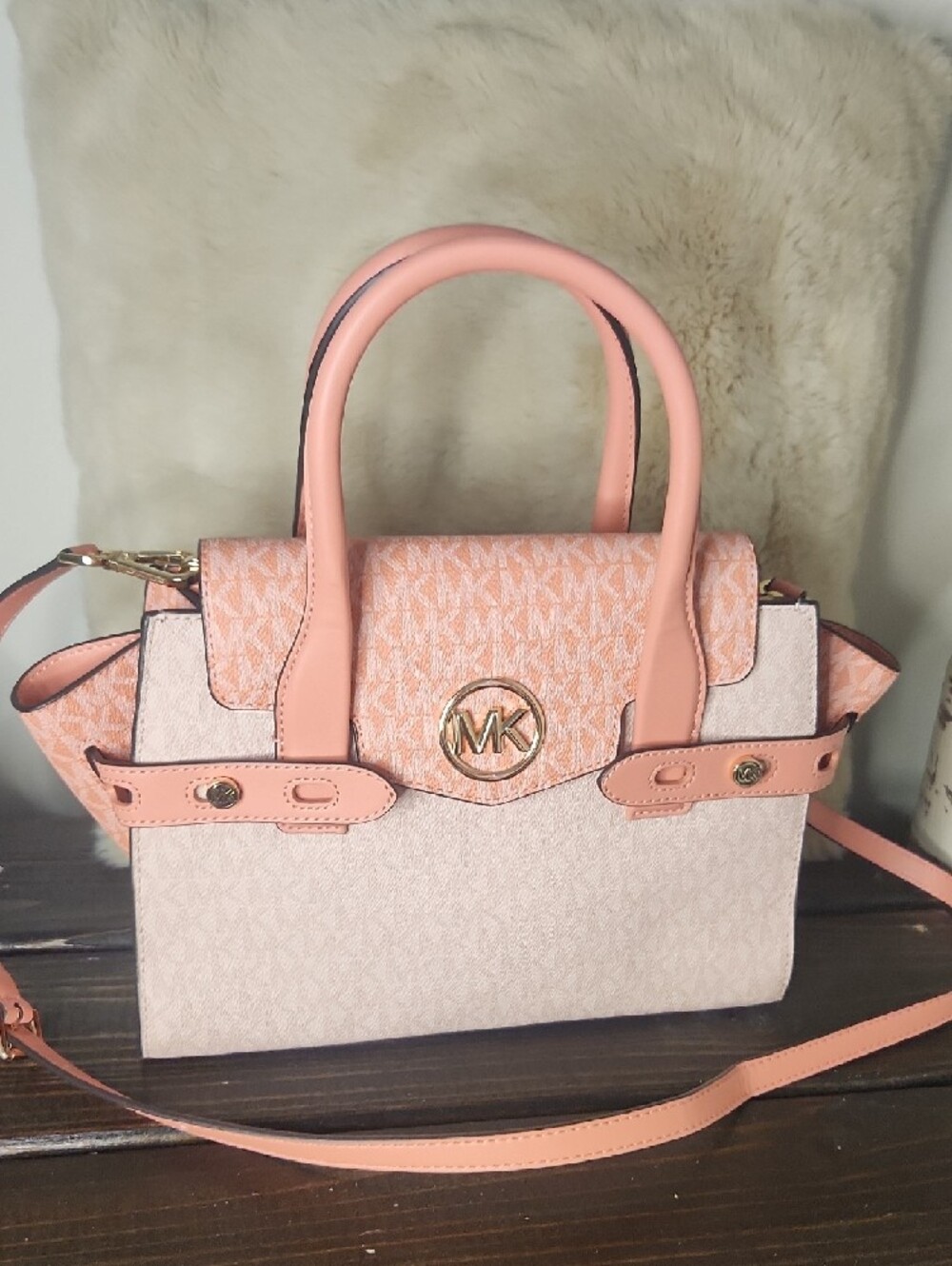 Michael Kors Carmrn Flap Satchel - Picture 14 of 16